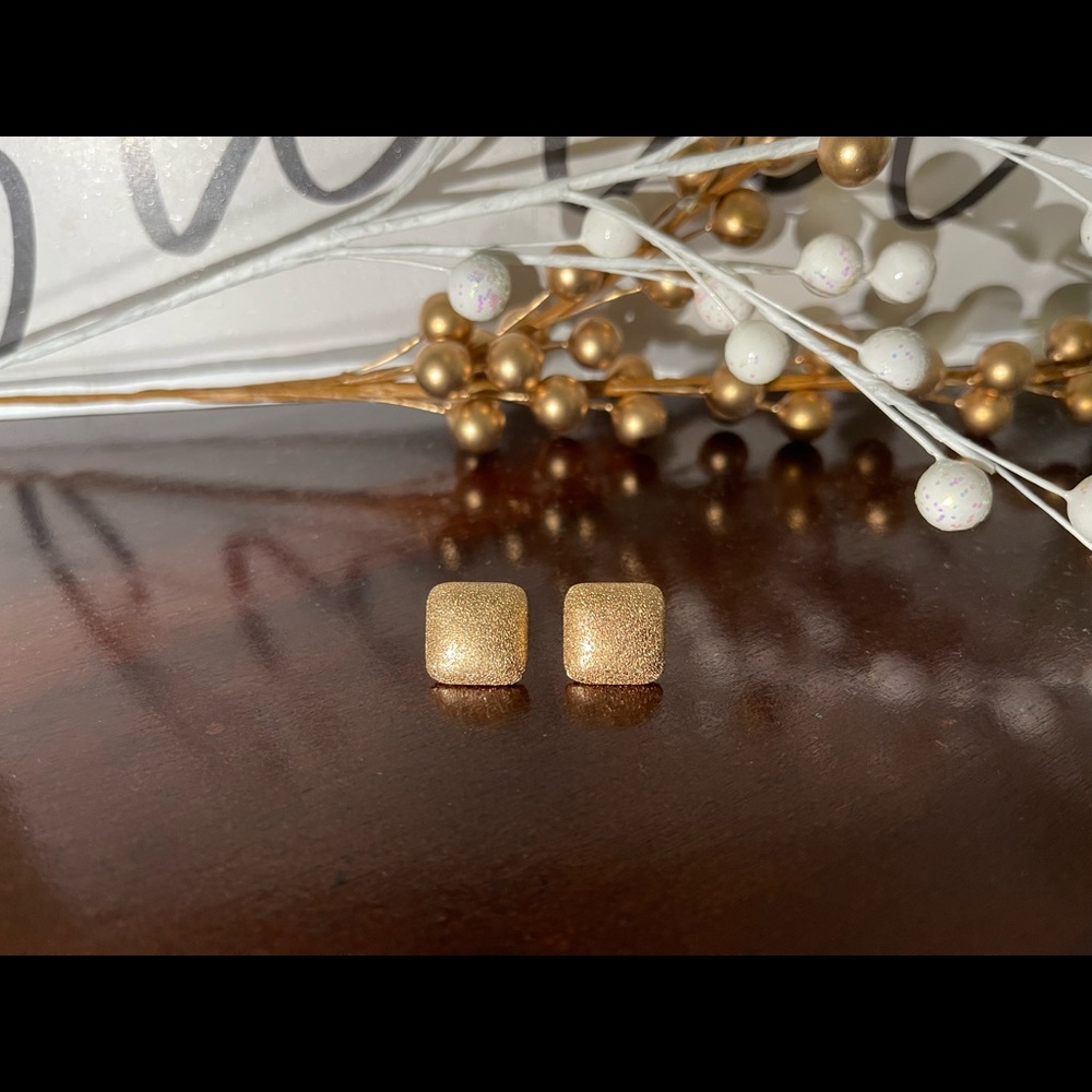 Square Gold Studs